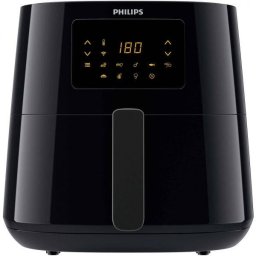 Friteuza fara ulei Philips HD9280/90 Airfryer Essential Collection, capacitate 6.2 L, Rapid Air, Digital, Wifi, 7 presetari, Corp negru/ Maner negru
