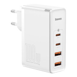 Incarcator Retea USB Baseus GaN2 Pro, Quick Charge, 100W, 2 x USB - 2 x USB Type-C, Alb CCGAN2P-L02