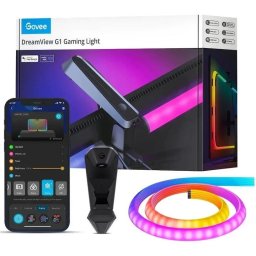 Banda LED inteligenta pentru monitor Govee H604B Dreamview G1, 24-32 inch, RGBIC, Wi-Fi, Suport pentru control vocal, Peste 42 de moduri de scena