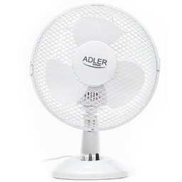 Ventilator de masa Adler AD7302, 2 viteze, debit de aer 14m3/min, max 45W, 23 cm, alb