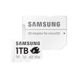 Card de memorie Samsung PRO Plus, 1TB, microSDXC, CL10, U3, V30, A2, Adaptor SD inclus