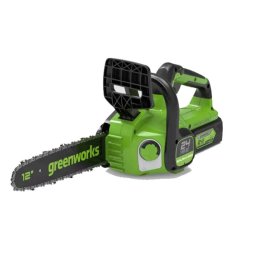 Ferastrau fara fir, Greenworks, GD24CS3024V, fara baterie si incarcator, Verde/Negru
