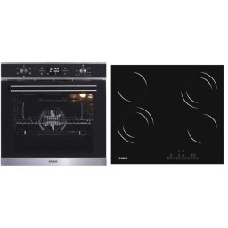 Pachet Samus B12 Cuptor incorporabil Samus SC621G4, Electric, 81 L, 4 functii + Plita incorporabila Samus PSVE-64BG3, Vitroceramica, 5800 W, 4 Zone de gatit, Negru