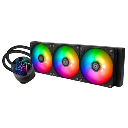 Cooler procesor SilverStone NovaPeak 360 ARGB, 360 mm, 3 ventilatoare 120 mm, 500-2200 RPM, compatibil Intel/AMD, 12.1 dB
