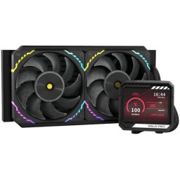 Cooler AIO Valkyrie V240 LCD PWM ARGB, Water Cooling, Negru
