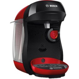 Espressor capsule, BOSCH Tassimo Happy Friendly, TAS103E, rezervor apa 0.7l, 1400W, rosu-negru
