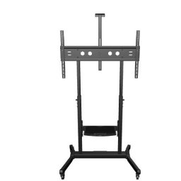 Stand mobil cu raft ONKRON TS1991, 50" - 100", 120 Kg, Negru