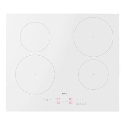 Plita electrica cu inductie Amica PIDH6140PHTUN 3.0, 4 zone de gatit, sticla ceramica, 7350 W, Alb