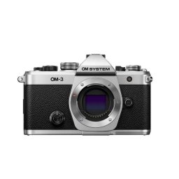 Camera Foto Mirrorless OLYMPUS OM System OM-3, 20MP Video 4K, Body only, Wi-Fi, Bluetooth, Micro HDMI, Micro HDMI, Montura MFT, Argintiu/Negru