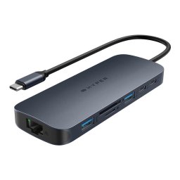 Hub USB-C Hyper HyperDrive Next HD4006GL, 11 Porturi, 2x HDMI 4K 60Hz, Gigabit Ethernet, USB 10Gbps, Card Reader, PD 140W