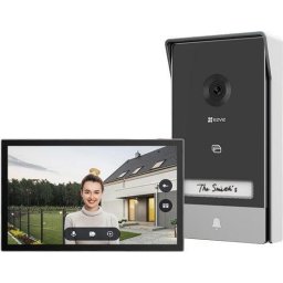 Interfon video EZVIZ CS-HP7 (3MP) 2K, TCP/IP Wi-Fi, o familie, Monitor 7 inch, deblocare cu card RFID sau din aplicatie