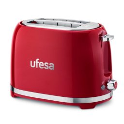 Prajitor de paine UFESA Classic Pinup, Centrare Automata, 850 W, Rosu Vintage