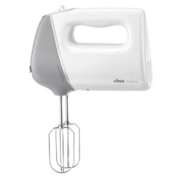 Mixer de Mana UFESA Provence, 600W, 5 Viteze + Turbo, Accesorii Inox, Alb/Gri