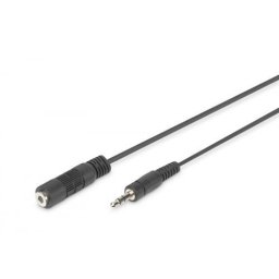 Cablu ASSMANN AK-510200-030-S, Audio extension stereo, 3.5mm, 2.50m, CCS 2x0.10/10 shielded M/F black