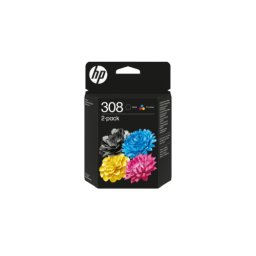 Set Cartuse Cerneala HP 308, 2 cartuse de cerneala originale, Negru si Tricolor