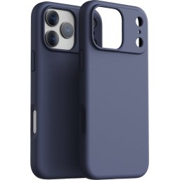 Husa din silicon Dviced pentru iPhone 17 Pro Max, MagSafe, albastru
