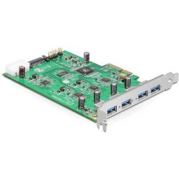 Placa Delock PCIe x4 la 4x USB-A 3.2 Gen 1