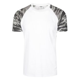 Urban Classics Tricou kaki / alb
