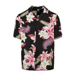 Urban Classics Cămașă verde pastel / roz pitaya / roz deschis / negru / alb