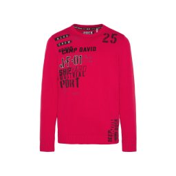 CAMP DAVID Pulover 'Shipyard' albastru / gri deschis / purpuriu / negru