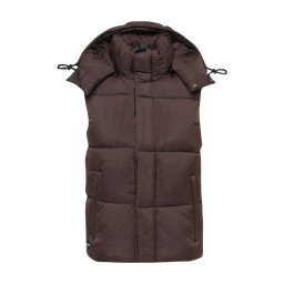 Superdry & Co Vestă ciocolatiu / gri / negru