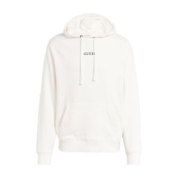 GUESS Bluză de molton 'Roy' negru / alb