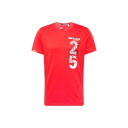 CAMP DAVID Tricou roșu / roșu bordeaux / negru / alb