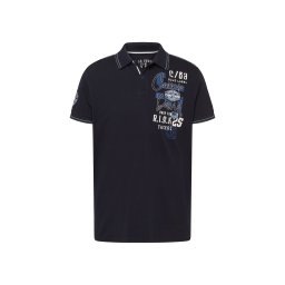 CAMP DAVID Tricou albastru / albastru închis / alb