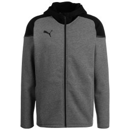 PUMA Bluză cu fermoar sport 'TeamCUP ' gri amestecat / negru