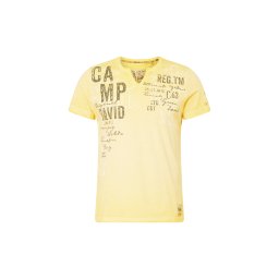 CAMP DAVID Tricou 'Tree House' galben / gri închis
