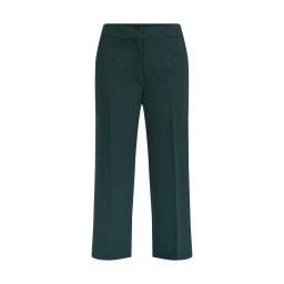 WE Fashion Pantaloni cu dungă verde închis