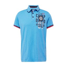 CAMP DAVID Tricou albastru închis / albastru amestec / roșu / alb