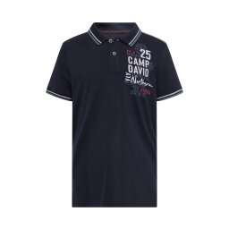 CAMP DAVID Tricou 'Alaska Ice Tour' bleumarin / albastru porumbel / roșu / alb