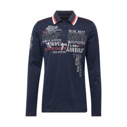 CAMP DAVID Tricou 'Alaska Ice Tour' bleumarin / roșu / alb