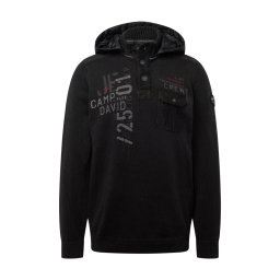 CAMP DAVID Pulover gri grafit / gri închis / roşu închis / negru