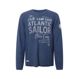 CAMP DAVID Pulover 'Atlantic Crossing' bleumarin / alb murdar
