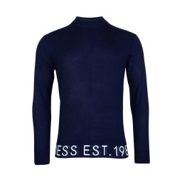 GUESS Pulover 'Alf' bleumarin / alb