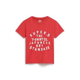 Superdry & Co Tricou roșu intens / alb