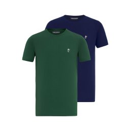 Jacey Quinn Tricou bleumarin / verde / alb