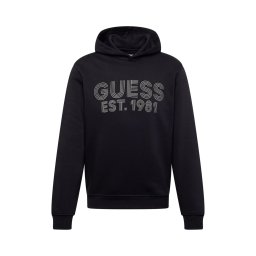 GUESS Bluză de molton 'Beau' gri deschis / negru
