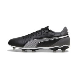 PUMA Ghete de fotbal 'King Match' gri / negru / alb