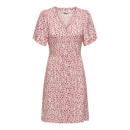 ONLY Rochie 'ONLEVIDA' oliv / roşu închis / alb