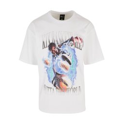 K1X Tricou 'Bootleg' albastru deschis / gri bazalt / portocaliu / alb