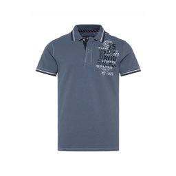 CAMP DAVID Tricou 'Alaska Ice Tour' bleumarin / albastru porumbel / alb