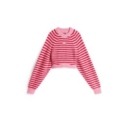 Tommy Jeans Pulover roz deschis / roşu închis