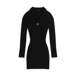 Tommy Jeans Rochie tricotat bleumarin / roșu / negru / alb