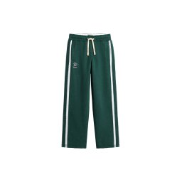 Superdry & Co Pantaloni 'Athletic Fives' verde smarald / alb
