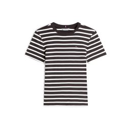 TOMMY HILFIGER Tricou 'CODY' negru / alb