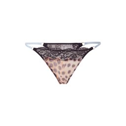 WILD LOVERS Tanga 'LYRA' bej / albastru pastel / maro deschis / negru