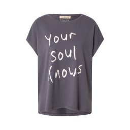 Smith&Soul Tricou maro / gri metalic / alb
